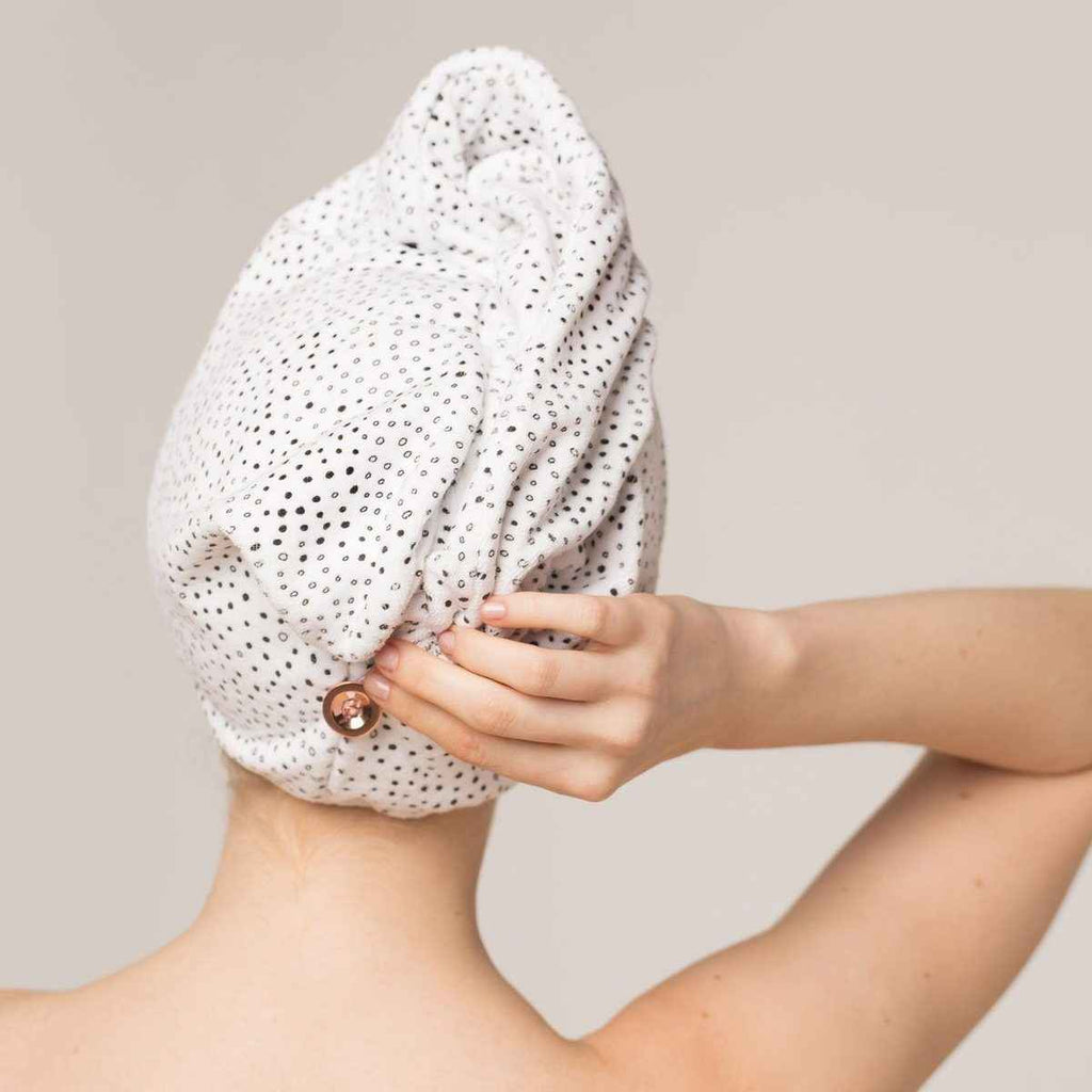 Kitsch Quick Dry Hair Towel - Micro Dot for Effortless Drying