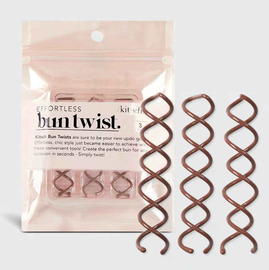 Kitsch Bun Twist 3pc Brown for Effortless Hairstyles
