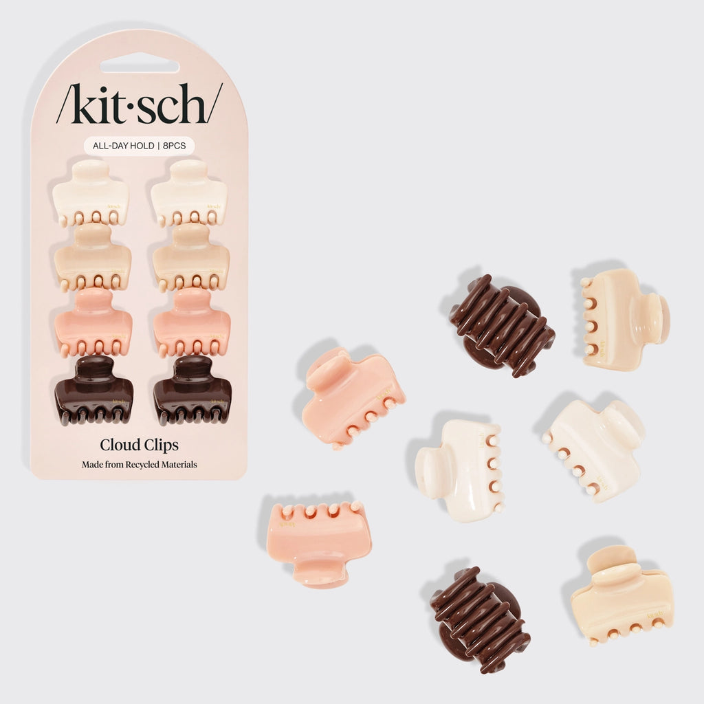 Kitsch Cloud Claw Clips 8pc Set - Rosewood for Effortless Style kitsch