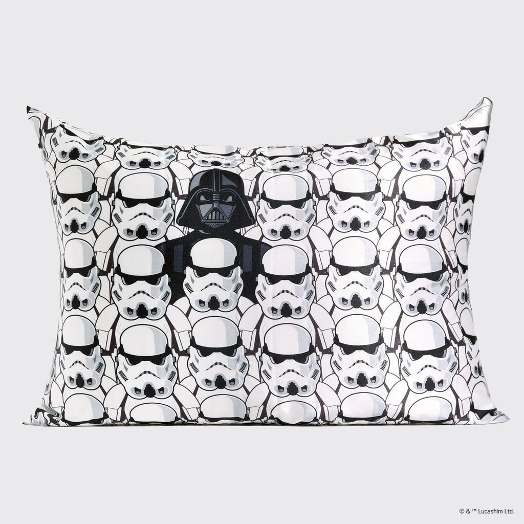 Kitsch Star Wars™ & Kitsch Satin Pillowcase in Darth Vader & Stormtroopers kitsch