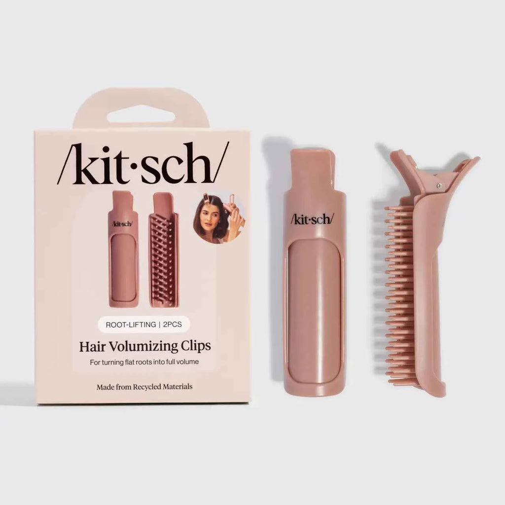Kitsch Hair Volumizing Clip 2pc Set in Terracotta for Effortless Volume