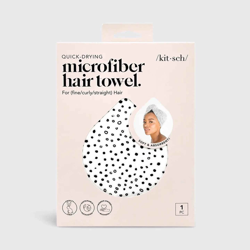 Kitsch Quick Dry Hair Towel - Micro Dot for Effortless Drying