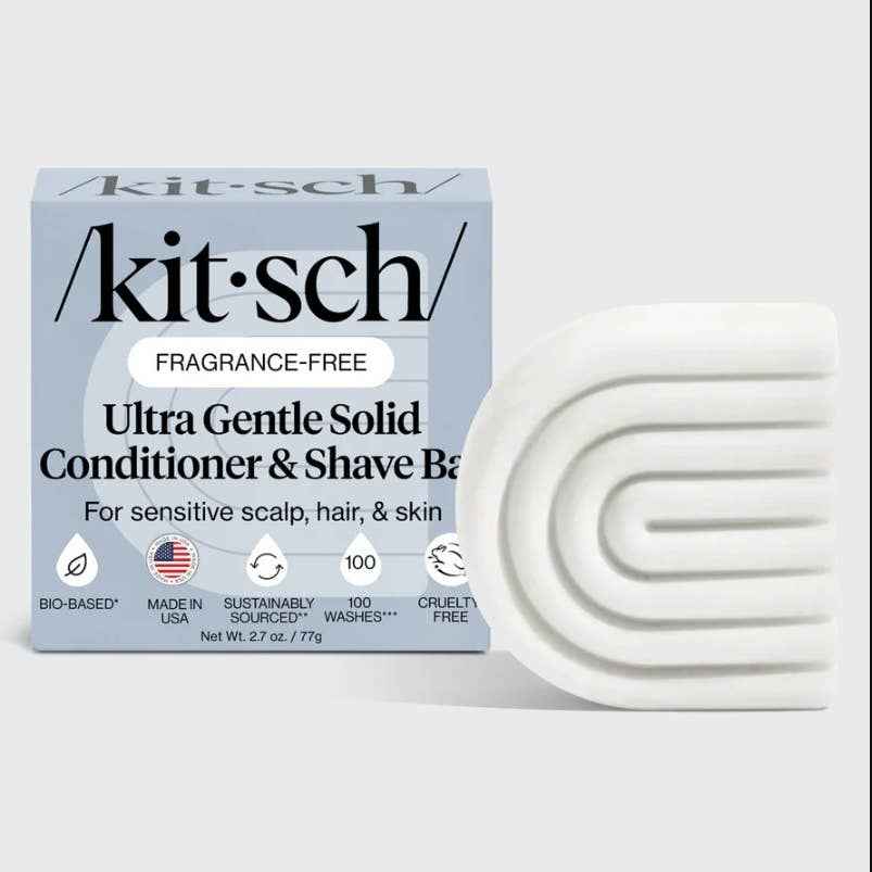 Kitsch Ultra Sensitive Conditioner & Shave Bar for Gentle Hydration and Smooth Shaving