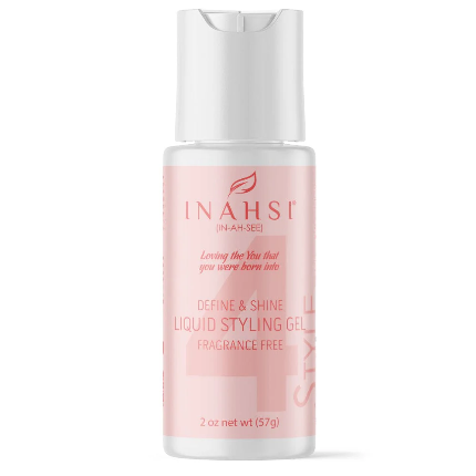 Inahsi Define & Shine Liquid Styling Gel Fragrance Free for Effortless Hair Perfection