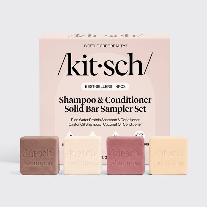 Kitsch Shampoo & Conditioner Bar Sampler Set for Sustainable Hair Care