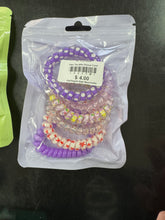 Load image into Gallery viewer, Curly Hair Tie Rings - Harlequin Hair
