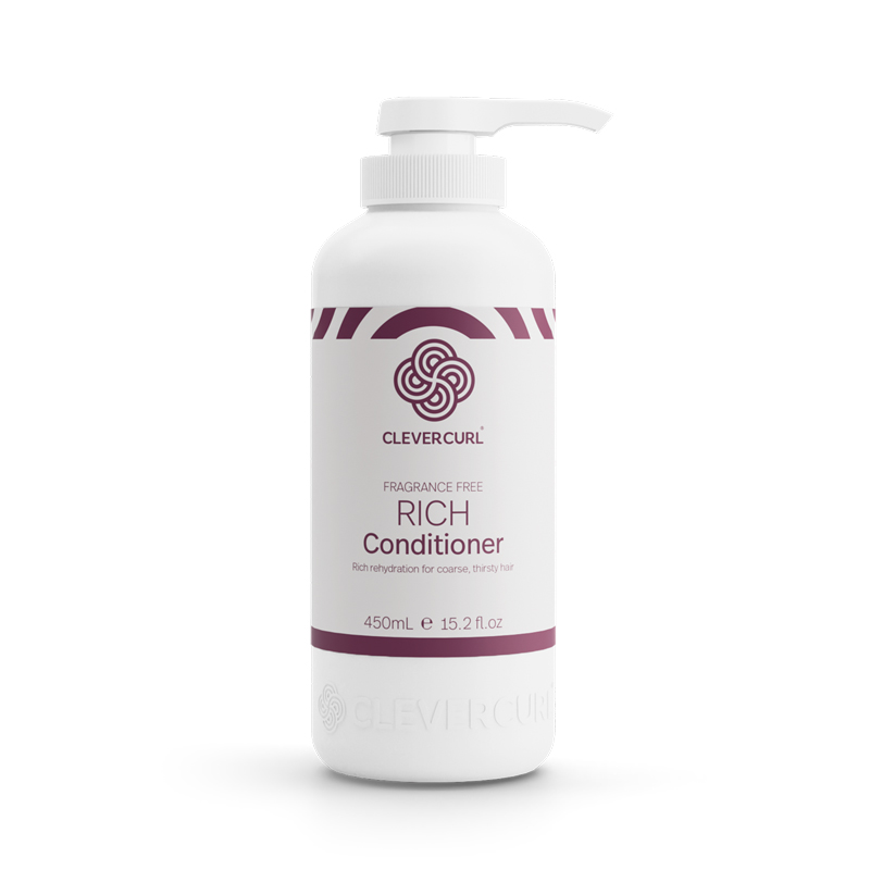 Clever Curl Fragrance Free Rich Conditioner 450ml - Harlequin Hair