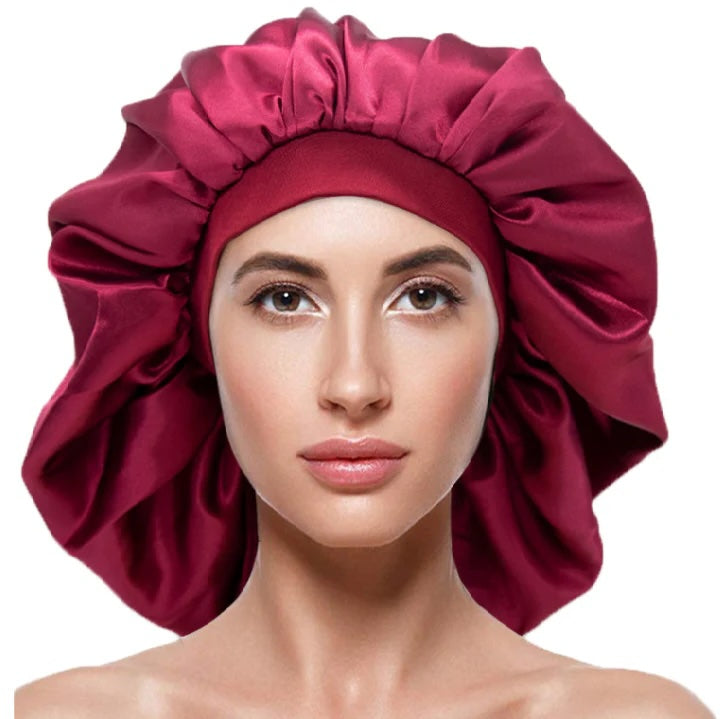 Rizvan Reversible Large Satin Sleep Bonnet - Harlequin Hair